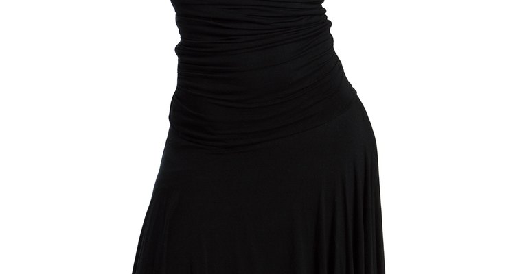 Young woman posing in black dress