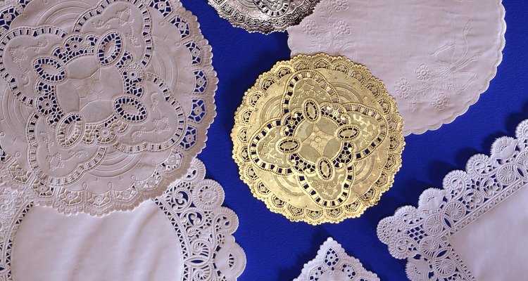 Make a dove from a round paper doily.