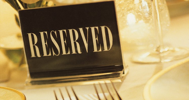 Reserved table