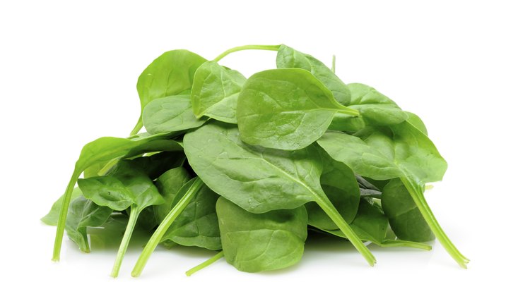 Pile of baby spinach