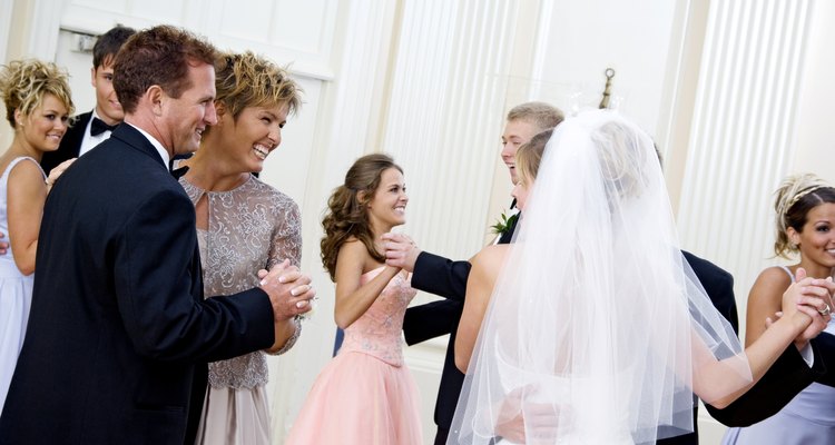 People dancing at wedding reception