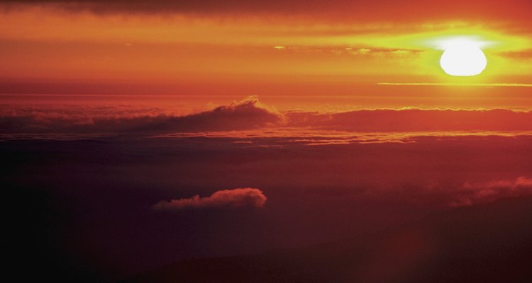 Altostratus clouds at sunset