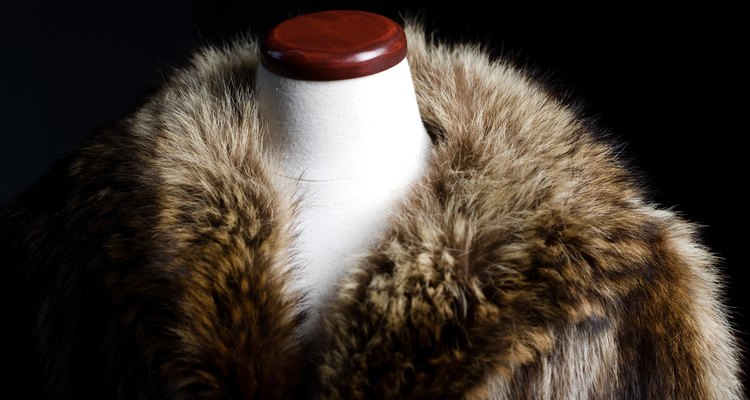 Fur coat on mannequin