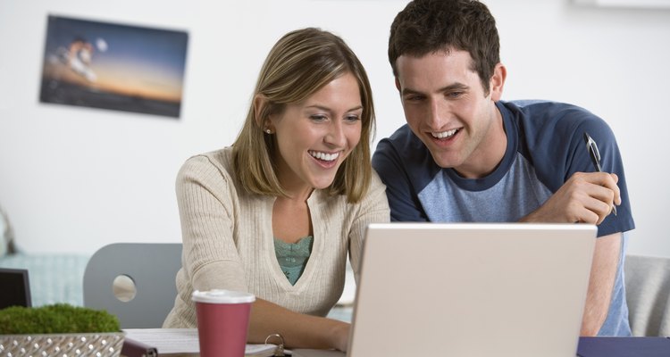 People working on laptop