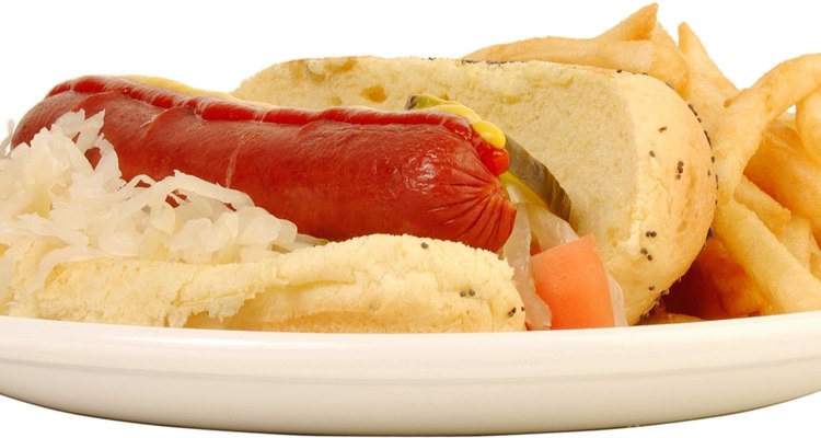 Sauerkraut is often served with hot dogs and sausage.