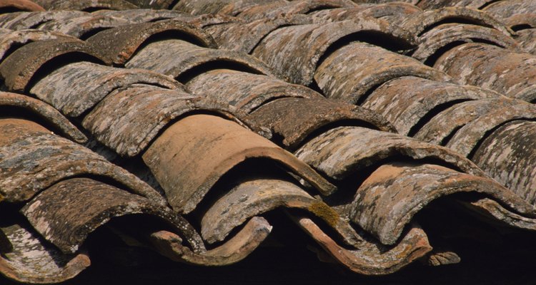 Roof tiles protect the building from the elements.