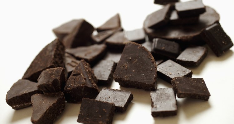 Chocolate pieces, close-up