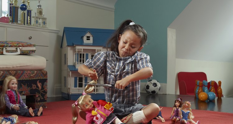 Replacing a doll's hair is sometimes a necessity.