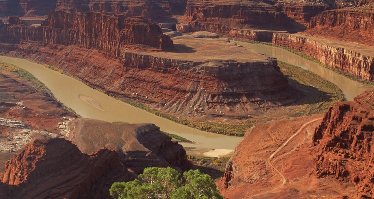 Dead Horse Point ofrece vistas del Río Colorado serpenteando entre los cañones.