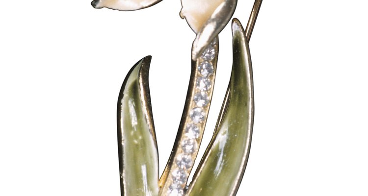 Electroforming creates a metal casing around keepsake flowers.