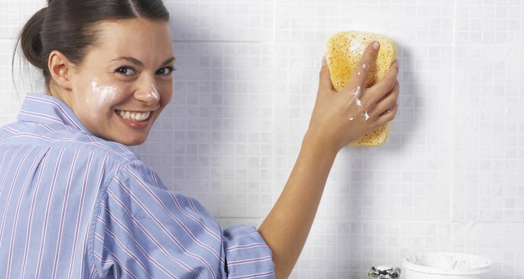 Clean your tile well before grouting.