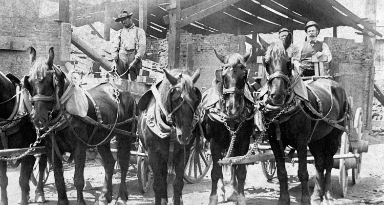 Carts in olden times.