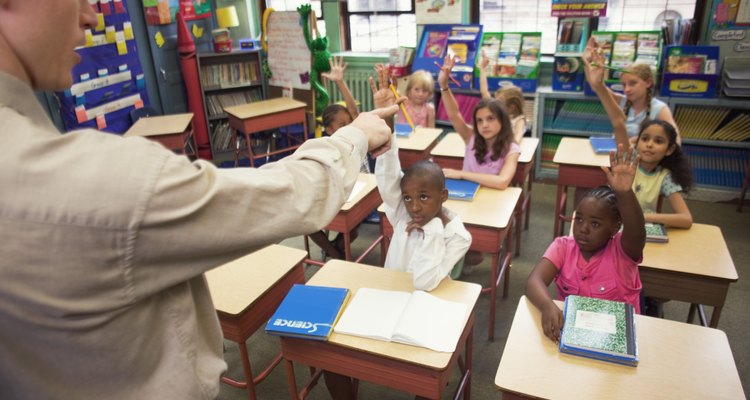 Teacher instructing class