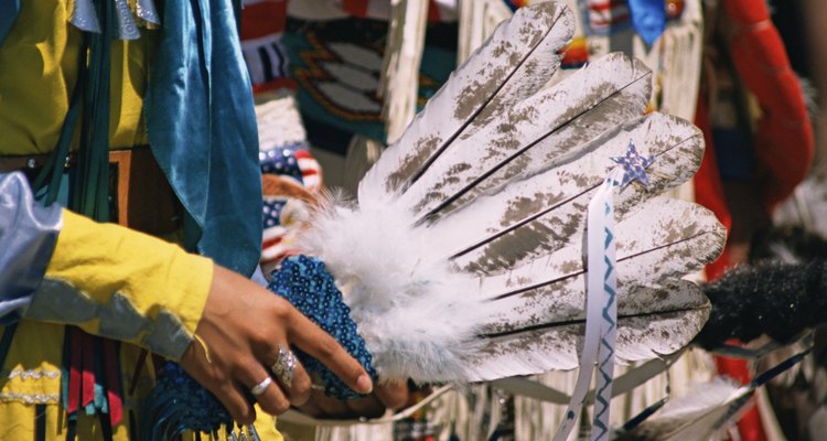 Cropped view of Native American ceremony