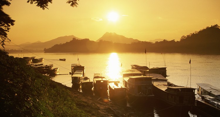 The Mekong River runs through much of Southeast Asia, including Laos and Cambodia.