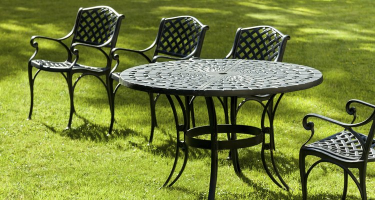 Refresh cast iron furniture with paint.
