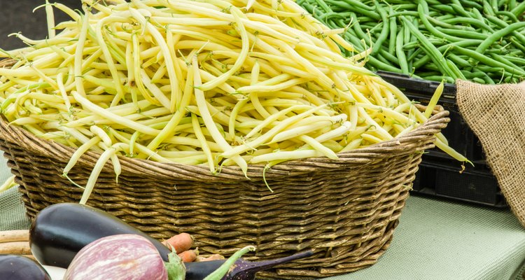 Basket of yellow snap beans