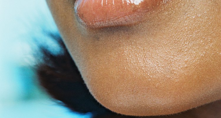 close-up of a young woman's mouth and chin