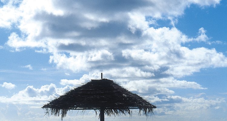 Sometimes, a Tiki bar roof can be a very simple affair.