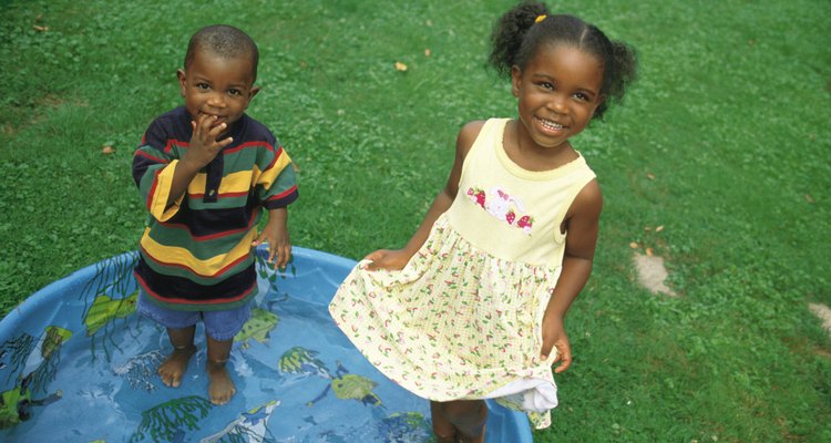Paddling pools are small, usually round pools you fill with a few inches of water.