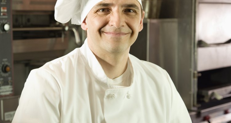 Smiling chef in kitchen