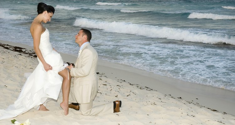 Caribbean Beach Wedding - Garter Belt