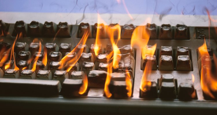 Plastic keyboards will burn after application of high heat.