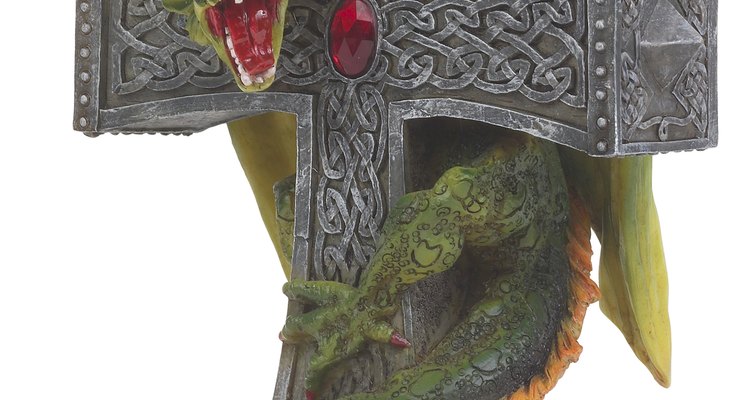 Pewter miniatures and models are painted to provide detail.