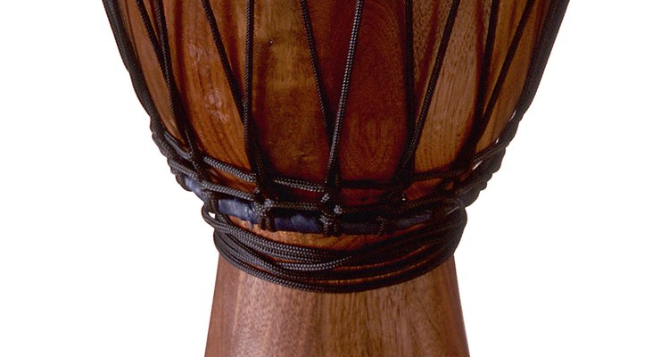 Make a djembe drum using craft supplies.