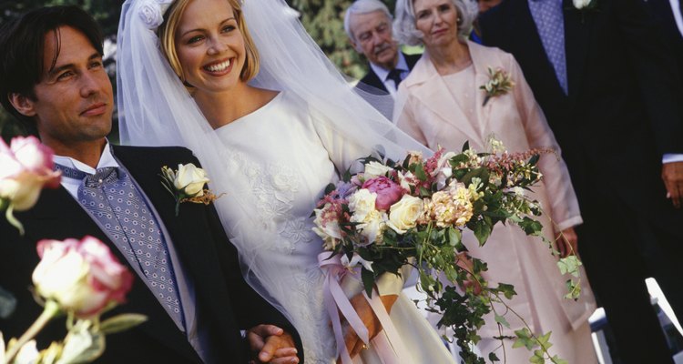 Wedding ceremony, outdoors, close-up