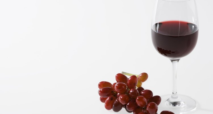 Grapes and red wine