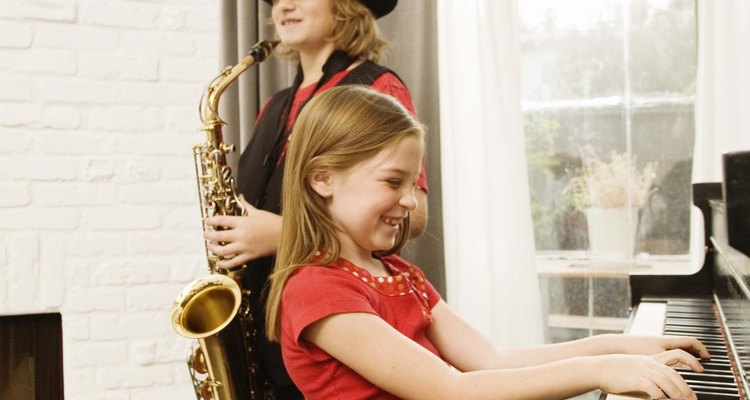 Labelling piano keys may assist with the learning process.