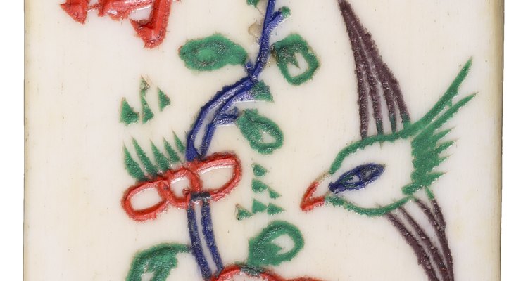 Traditional mahjong tiles are often works of art.