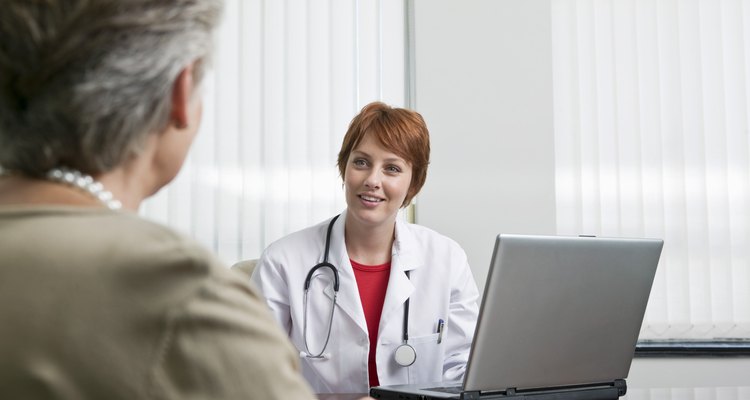 Doctor with patient