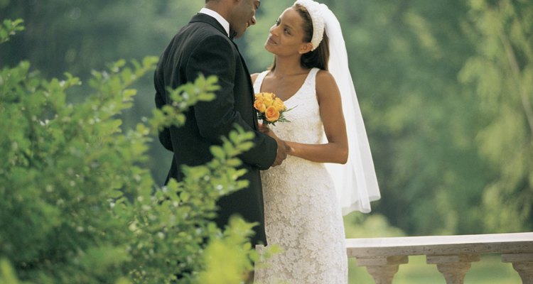 Bride and Groom outdoors