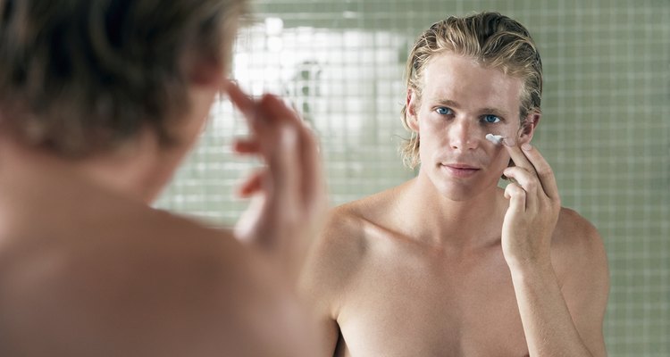 Man Applying Facial Cream