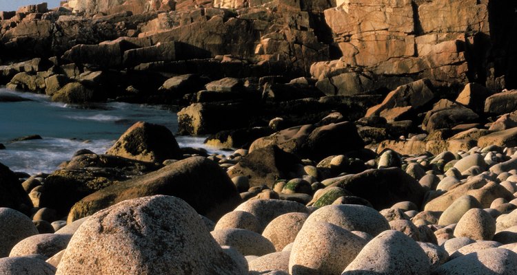 Las playas del parque nacional de Acadia son ricos en vidrio, aunque complicado, para ir de excursión.