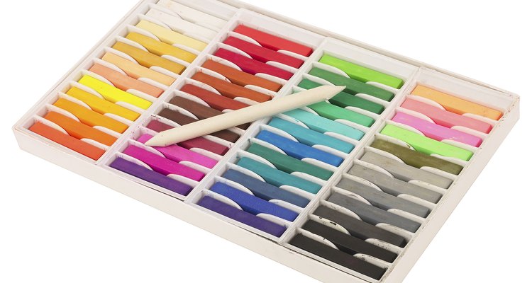 Soft pastels with a blending stump.