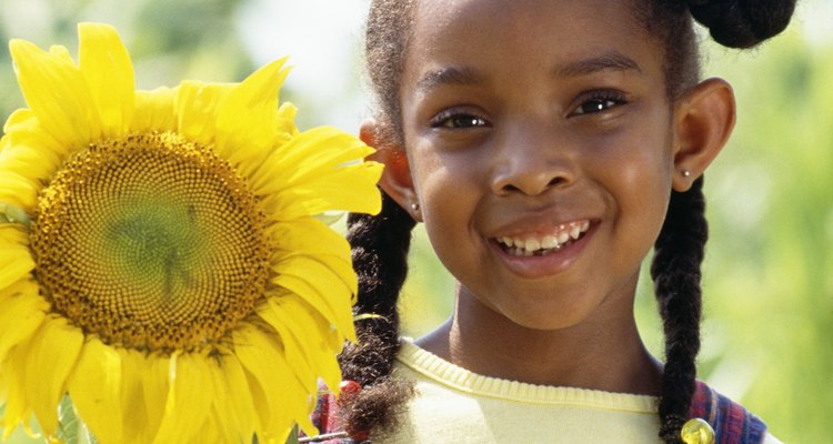 Los girasoles son un complemento ideal para el jardín de un niño.
