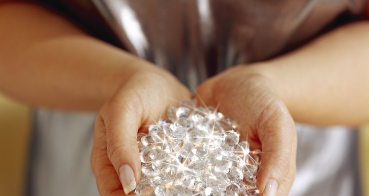 When selecting gemstones to attach to tulle, look for flat-backed stones.