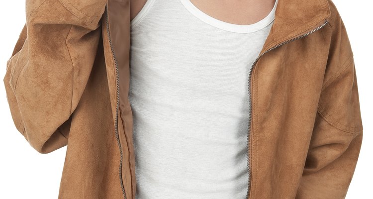 Without a protective scarf, body oil will often leave a stain on suede jackets.