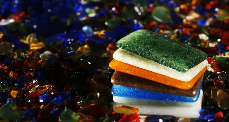 Decorate your home with colourful resin tiles.