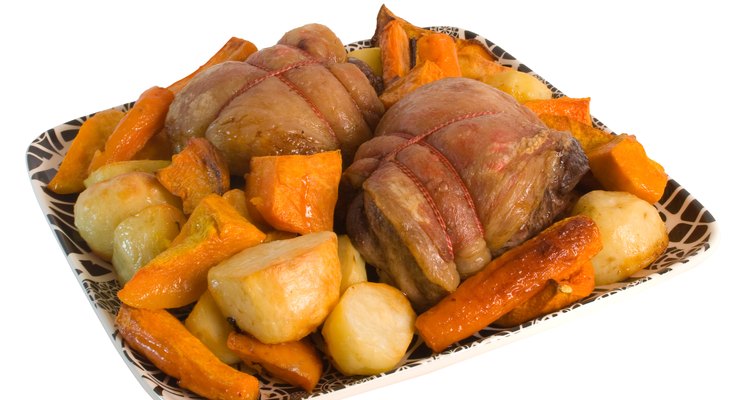 Roast Lamb Rump and vegetables