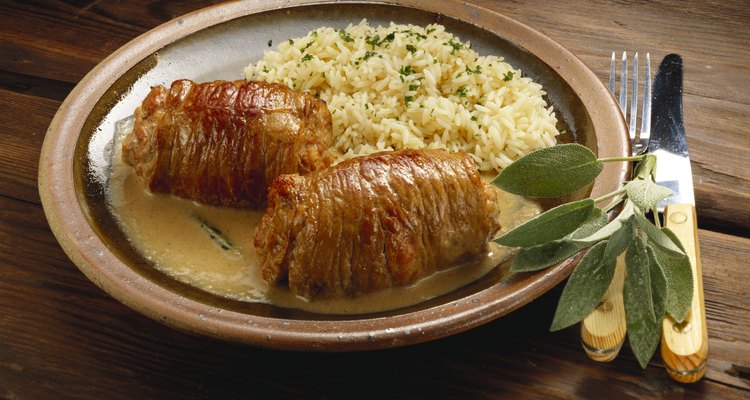 Veal Rolls in Cheese Sauce