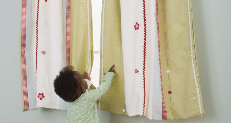 Long curtains can be shortened with basic sewing skills.