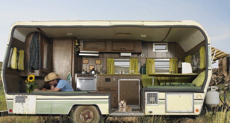 Converted camper van