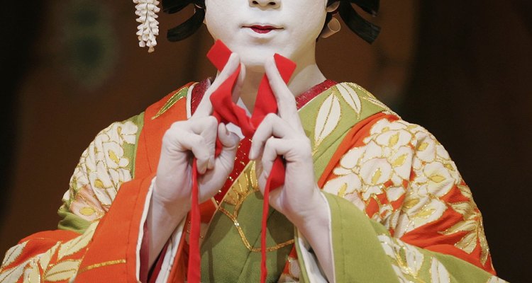 El maquillaje de muchos personajes Kabuki es bastante básico.