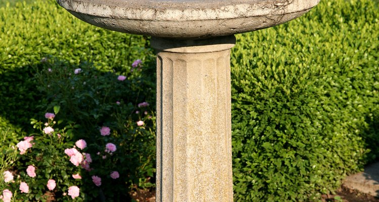 Protect your birdbath from the elements by waterproofing its surface.