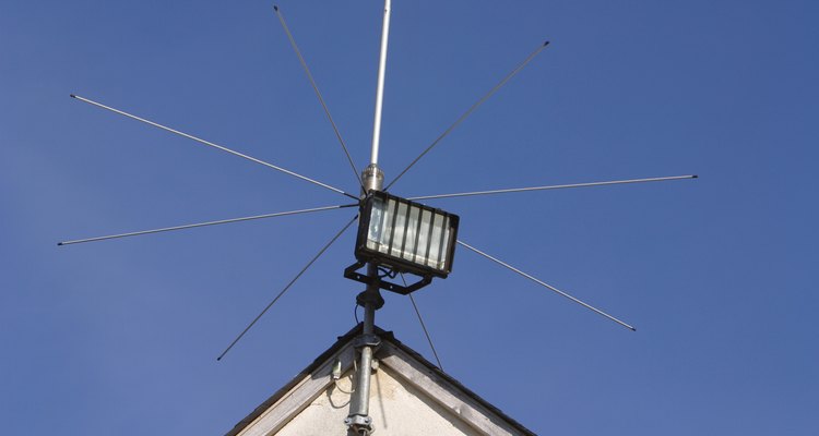 Most hams have antennas on their roof or a nearby mast.