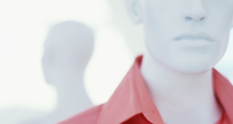 close-up of a mannequin in a store